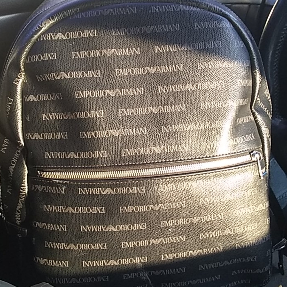 Mens Emporio Armani leather backpack